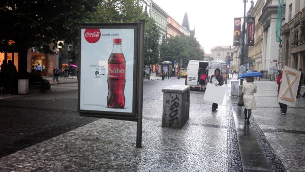 Coca-Cola reklama Národní třída